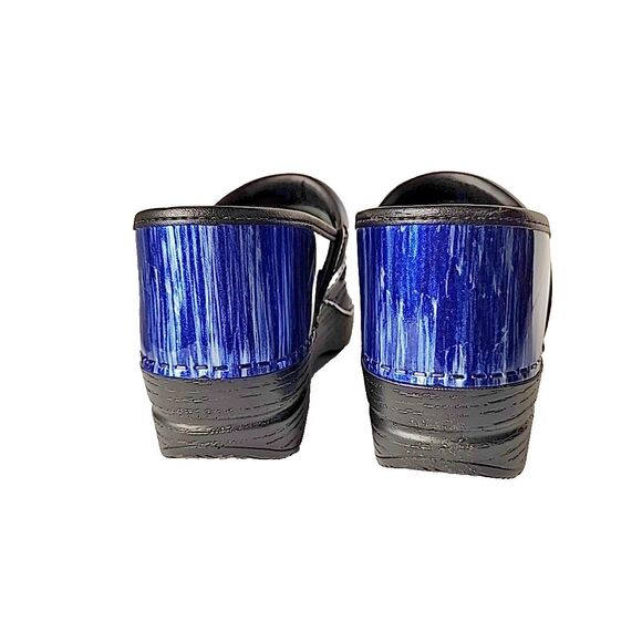 Dansko Professional Clog Blue Water Multicolor Patent Leather Sz EU 38 US 7.5 8 - Picture 4 of 8